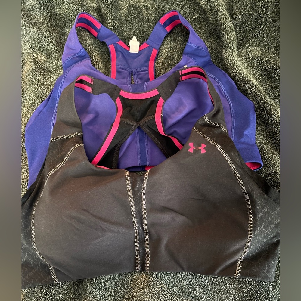 Set of 2 Under Armour Heat Gear High Impact Sports Bras
